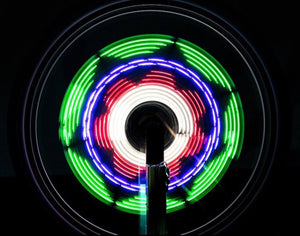 Bicycle colourful wheel light